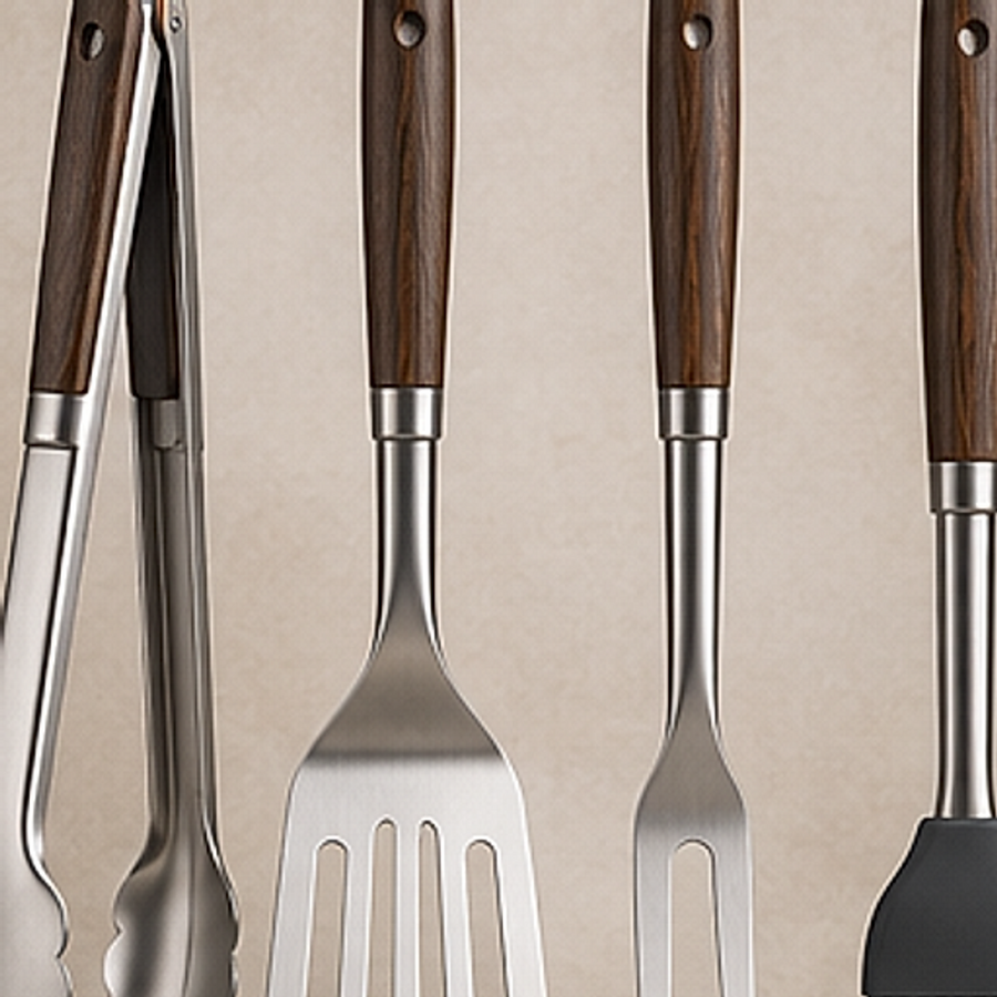 EmberLine Grill Tool Set — 4 Piece Set — detail