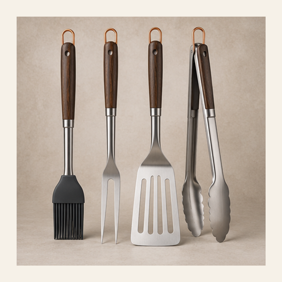 EmberLine Grill Tool Set — 4 Piece Set — overview