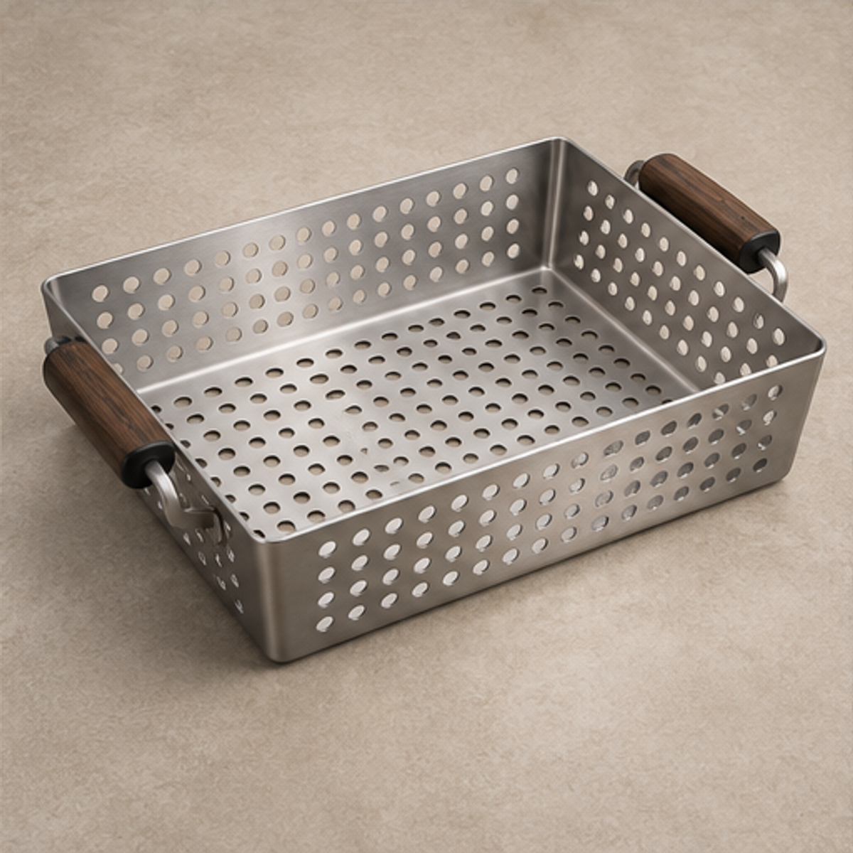 FlameFold Perforated Grill Basket — hero