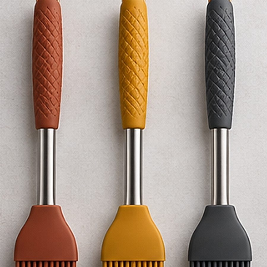 SauceGlide Basting Brush Set — 3 Piece Set — detail
