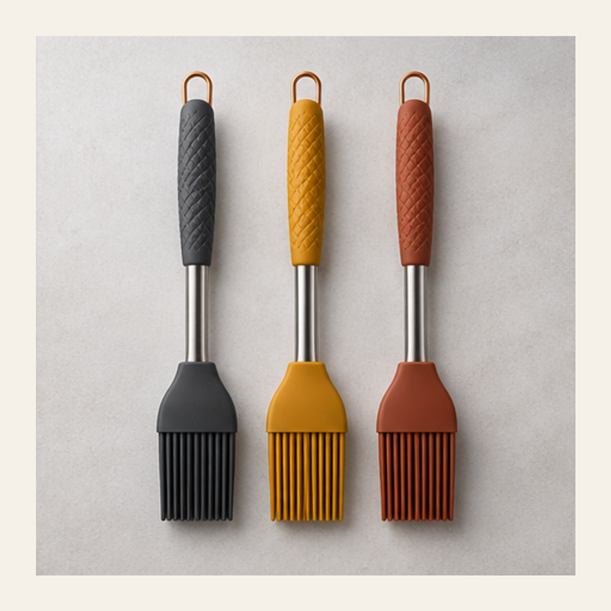 SauceGlide Basting Brush Set — 3 Piece Set — overview