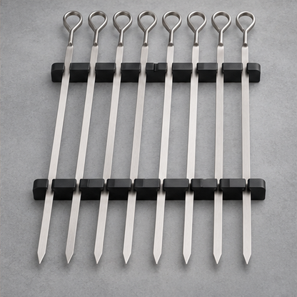 SkewerGrid Stainless Skewer Set — 8 Piece Set — hero