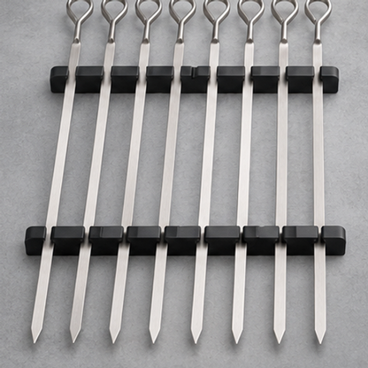 SkewerGrid Stainless Skewer Set — 8 Piece Set — feature