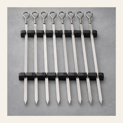 SkewerGrid Stainless Skewer Set — 8 Piece Set — overview